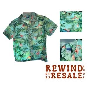 Old Navy Toddler BOYS Flamingo Print short sleeve top.